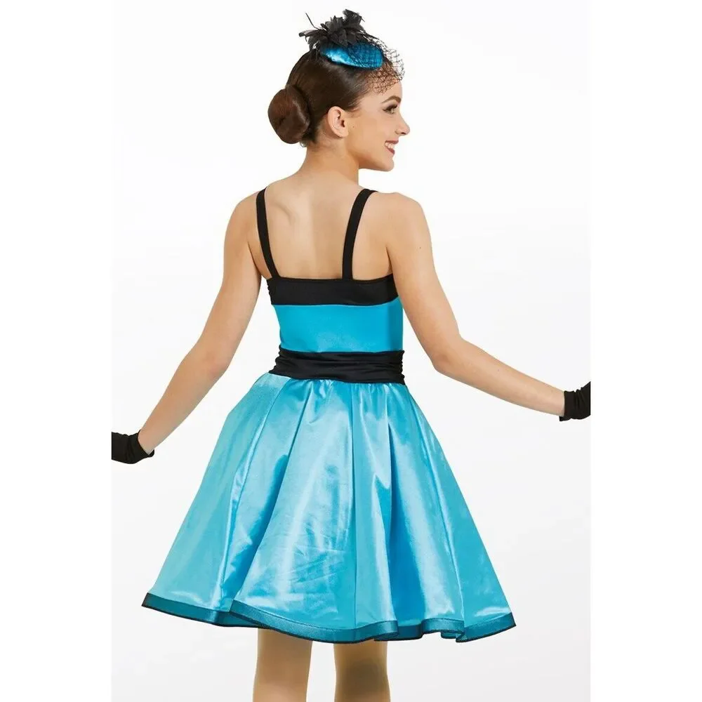 Pre-Owned Dance Costume Weissman 9659 Large Child Yellow Dress Jazz